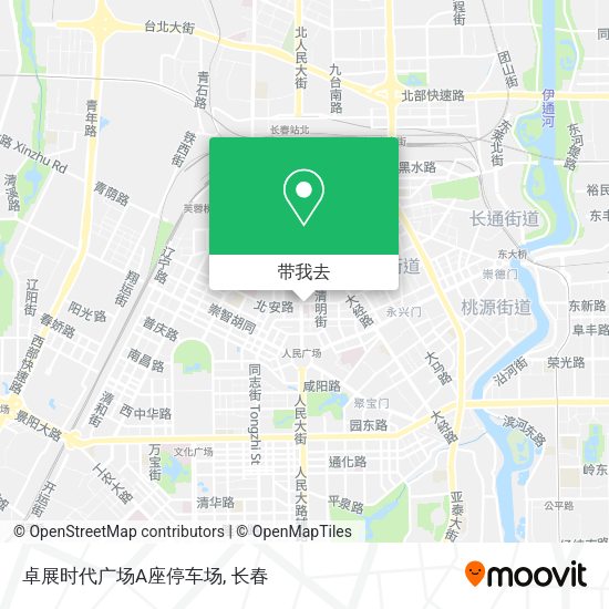 卓展时代广场A座停车场地图