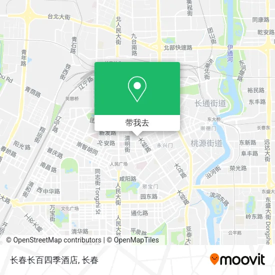 长春长百四季酒店地图