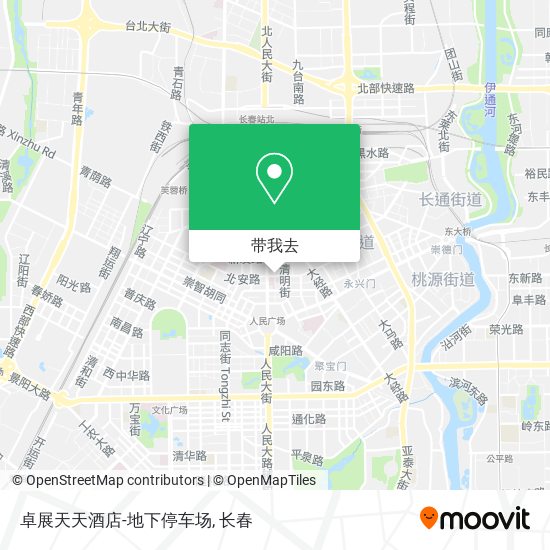 卓展天天酒店-地下停车场地图