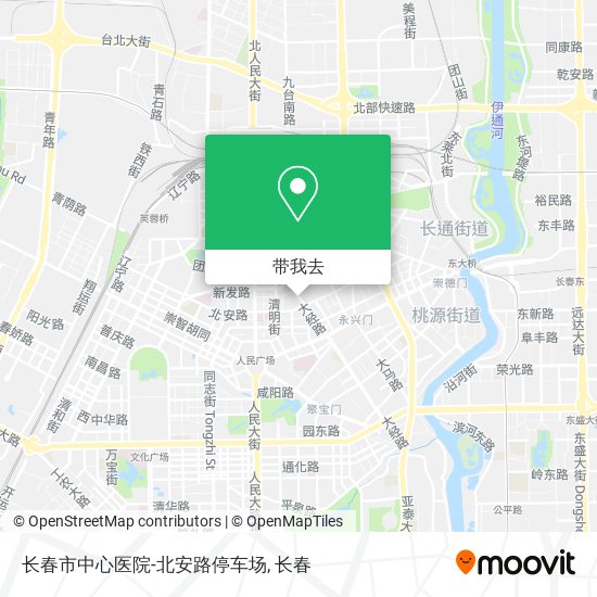 长春市中心医院-北安路停车场地图
