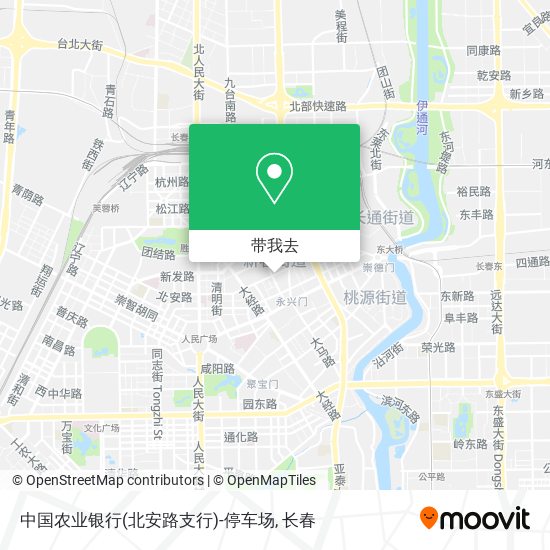中国农业银行(北安路支行)-停车场地图