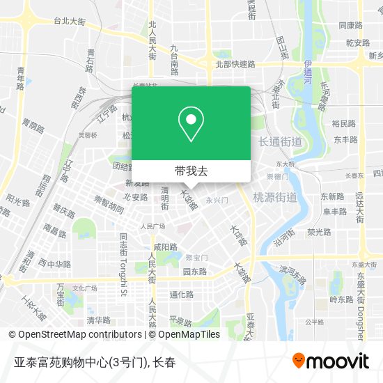 亚泰富苑购物中心(3号门)地图