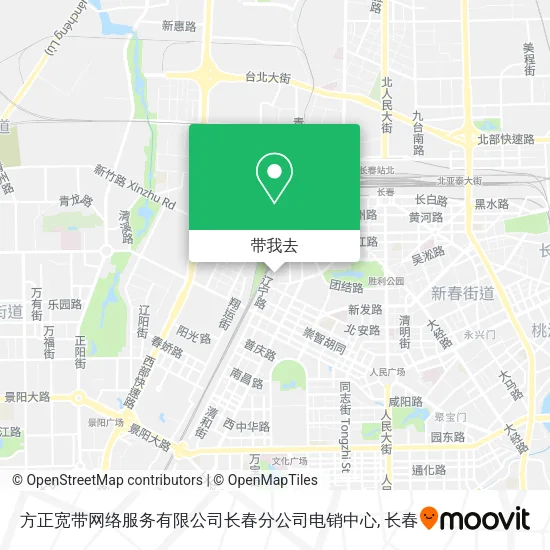 方正宽带网络服务有限公司长春分公司电销中心地图