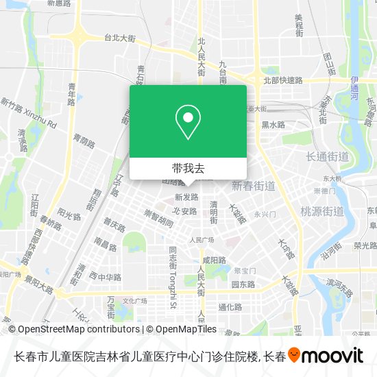 长春市儿童医院吉林省儿童医疗中心门诊住院楼地图