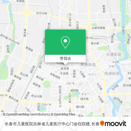 长春市儿童医院吉林省儿童医疗中心门诊住院楼地图