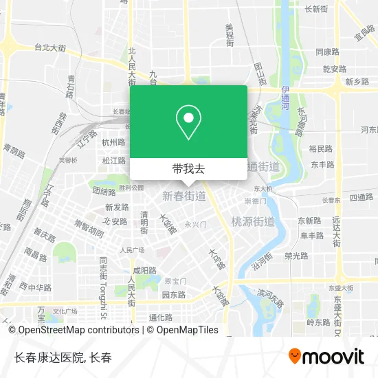 长春康达医院地图