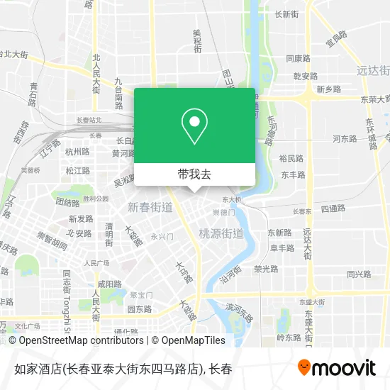 如家酒店(长春亚泰大街东四马路店)地图