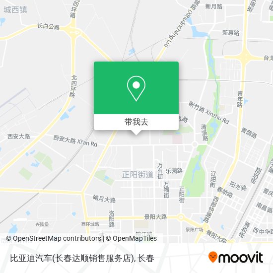 比亚迪汽车(长春达顺销售服务店)地图