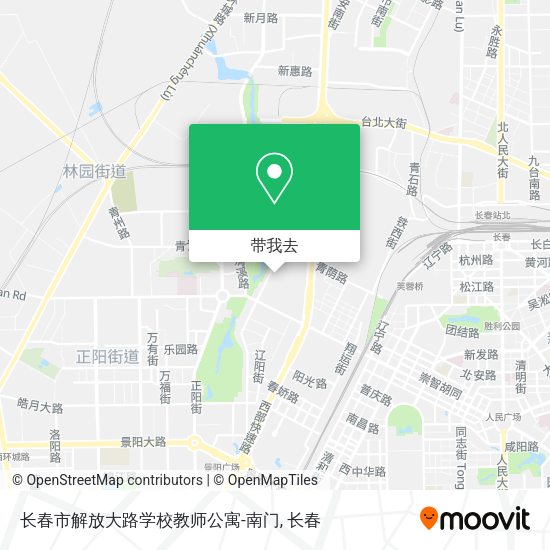 长春市解放大路学校教师公寓-南门地图