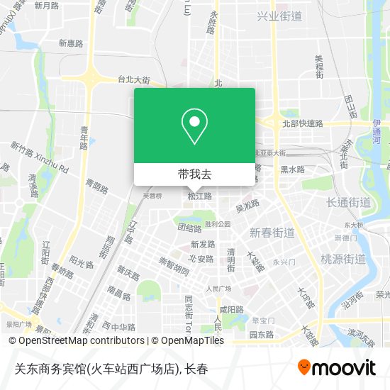 关东商务宾馆(火车站西广场店)地图