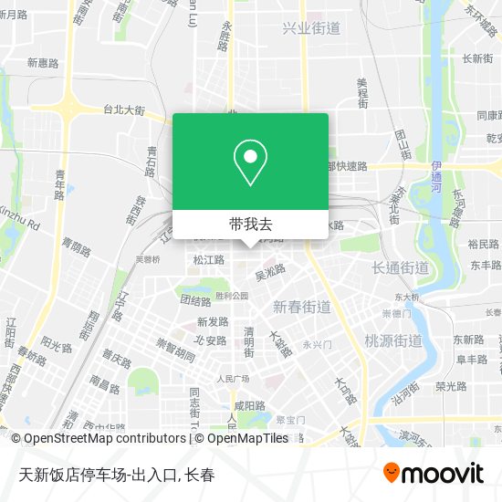 天新饭店停车场-出入口地图