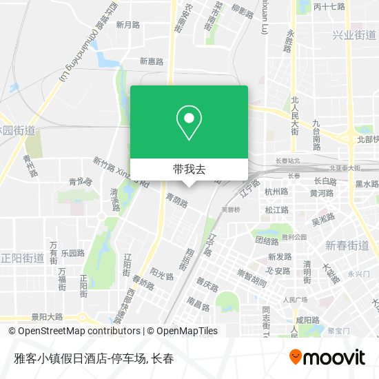 雅客小镇假日酒店-停车场地图