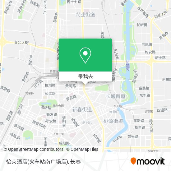 怡莱酒店(火车站南广场店)地图