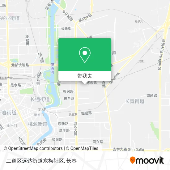 二道区远达街道东梅社区地图