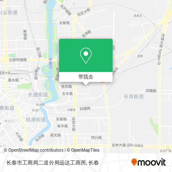 长春市工商局二道分局远达工商所地图