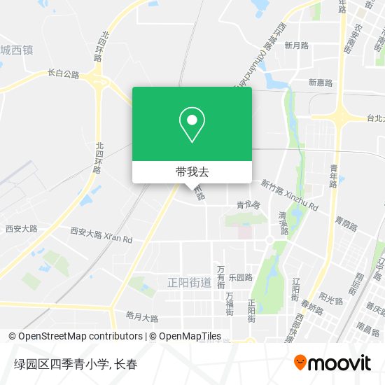 绿园区四季青小学地图