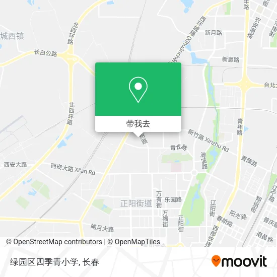 绿园区四季青小学地图