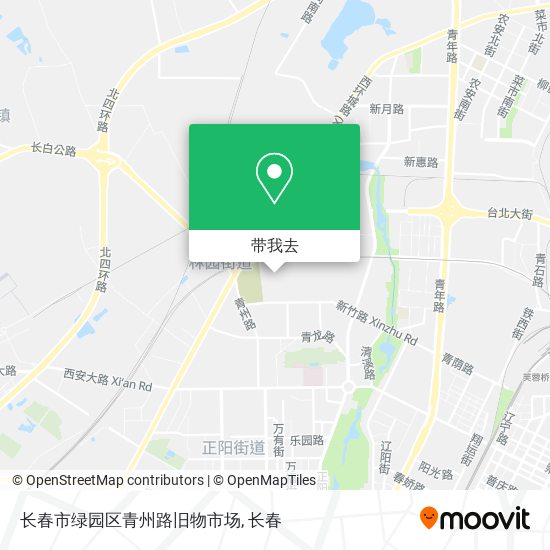 长春市绿园区青州路旧物市场地图