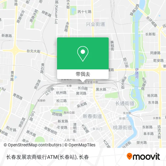 长春发展农商银行ATM(长春站)地图