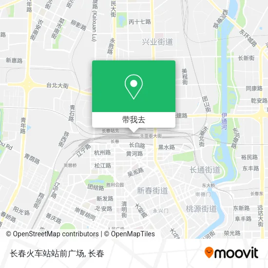 长春火车站站前广场地图