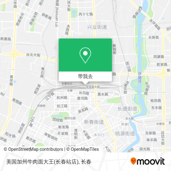美国加州牛肉面大王(长春站店)地图