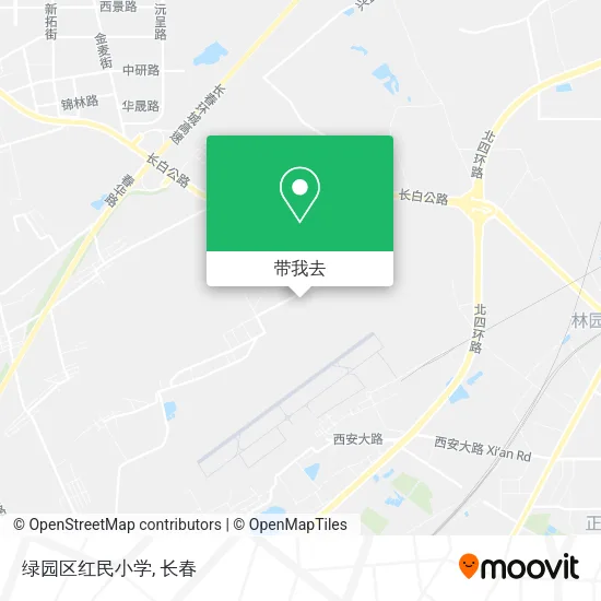 绿园区红民小学地图