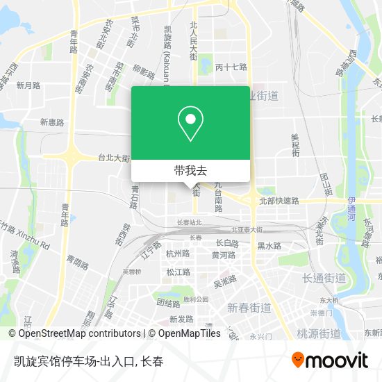 凯旋宾馆停车场-出入口地图