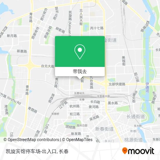 凯旋宾馆停车场-出入口地图
