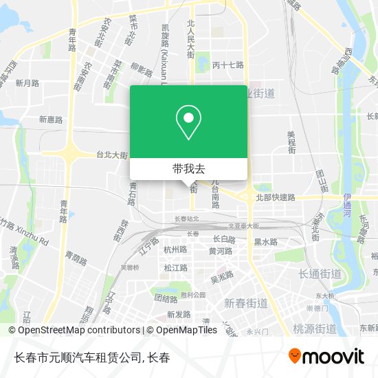 长春市元顺汽车租赁公司地图