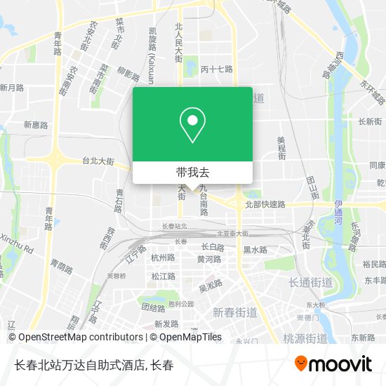长春北站万达自助式酒店地图