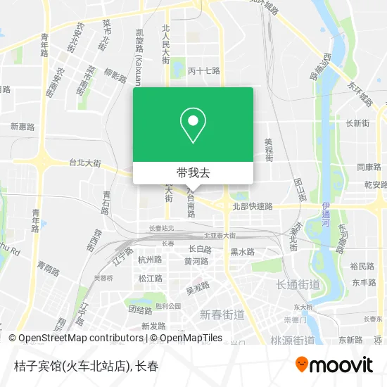 桔子宾馆(火车北站店)地图