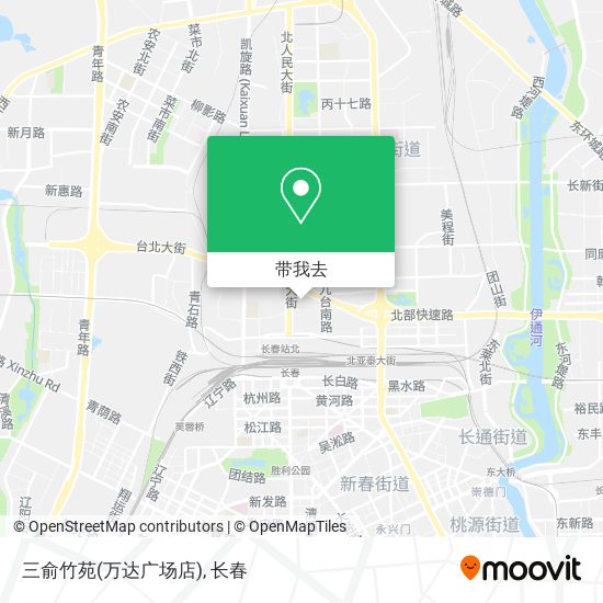 三俞竹苑(万达广场店)地图