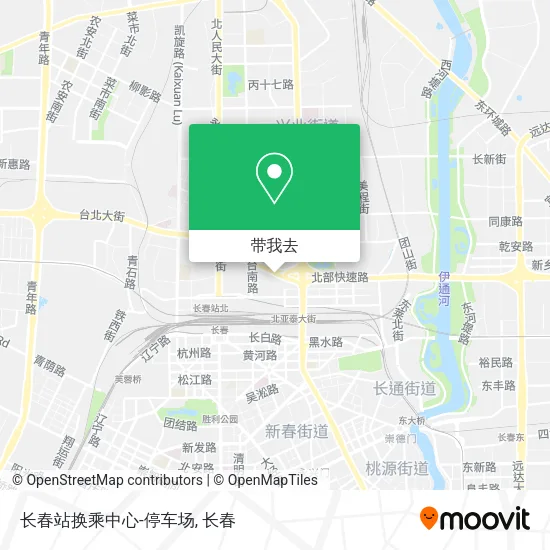 长春站换乘中心-停车场地图