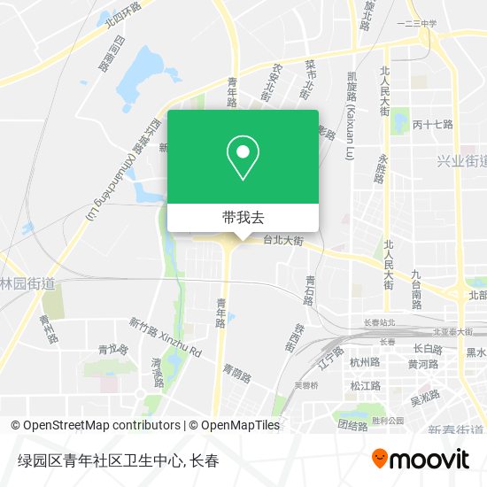 绿园区青年社区卫生中心地图