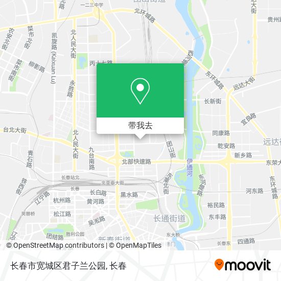 长春市宽城区君子兰公园地图