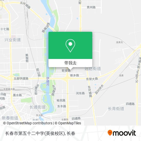 长春市第五十二中学(英俊校区)地图