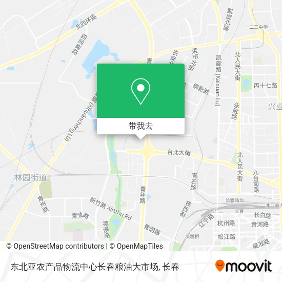 东北亚农产品物流中心长春粮油大市场地图