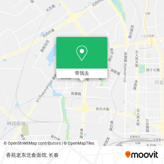 香苑老东北食面馆地图
