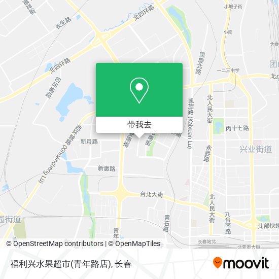 福利兴水果超市(青年路店)地图