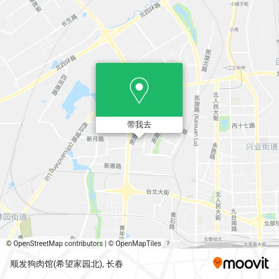 顺发狗肉馆(希望家园北)地图