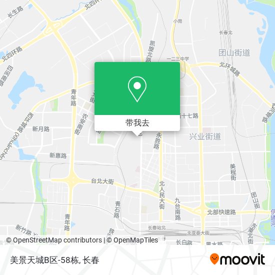 美景天城B区-58栋地图