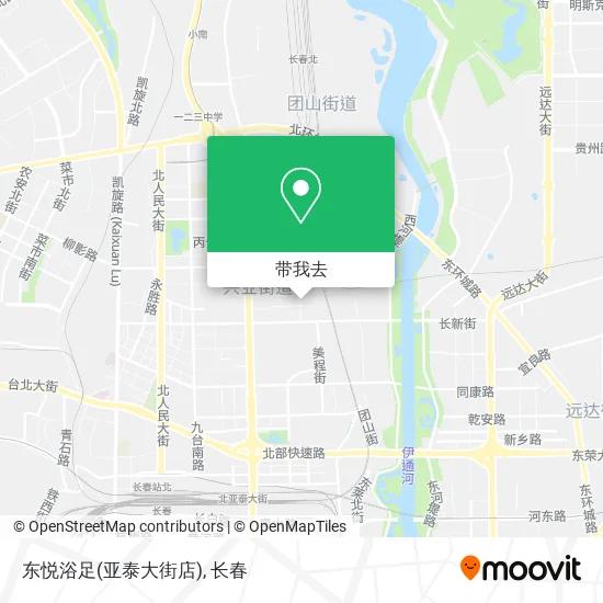 东悦浴足(亚泰大街店)地图