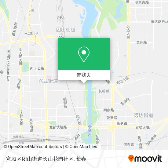 宽城区团山街道长山花园社区地图