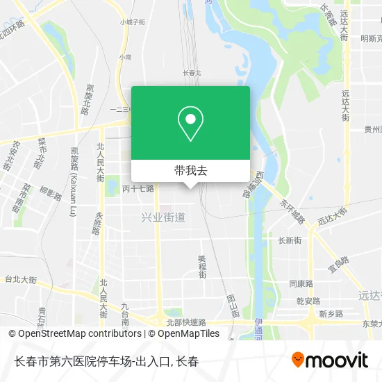 长春市第六医院停车场-出入口地图