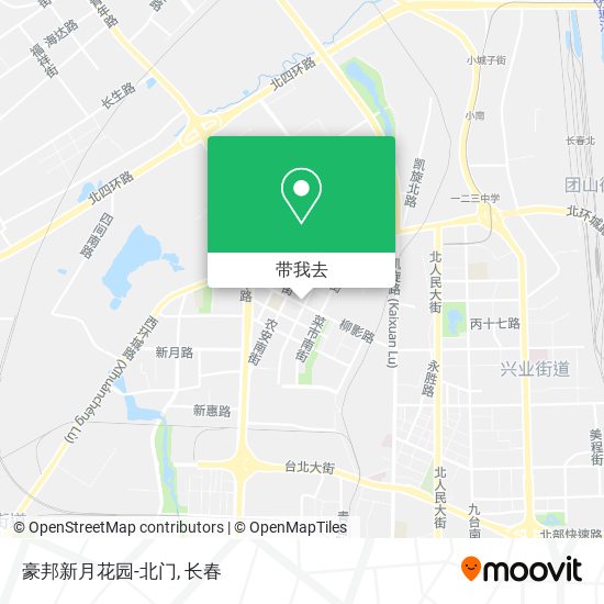 豪邦新月花园-北门地图