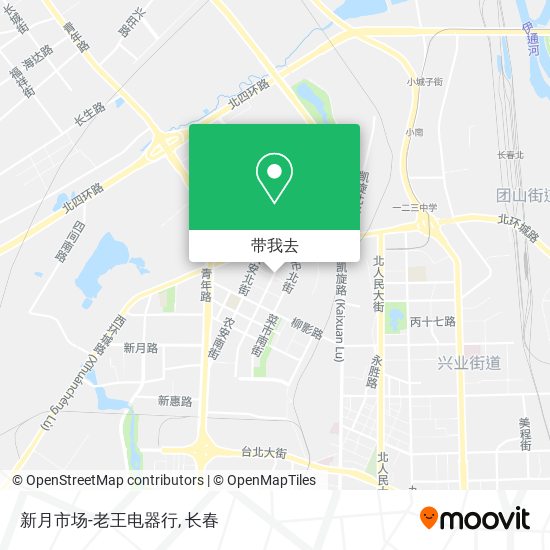 新月市场-老王电器行地图