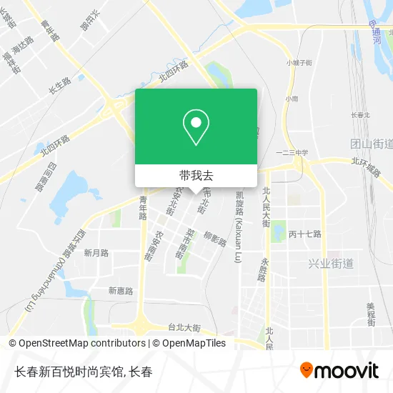 长春新百悦时尚宾馆地图