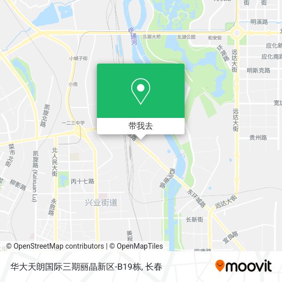 华大天朗国际三期丽晶新区-B19栋地图