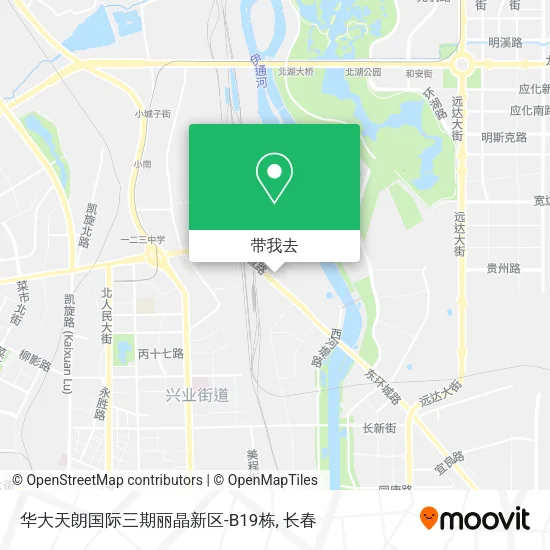 华大天朗国际三期丽晶新区-B19栋地图