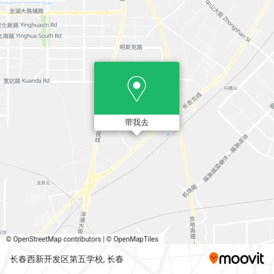 长春西新开发区第五学校地图